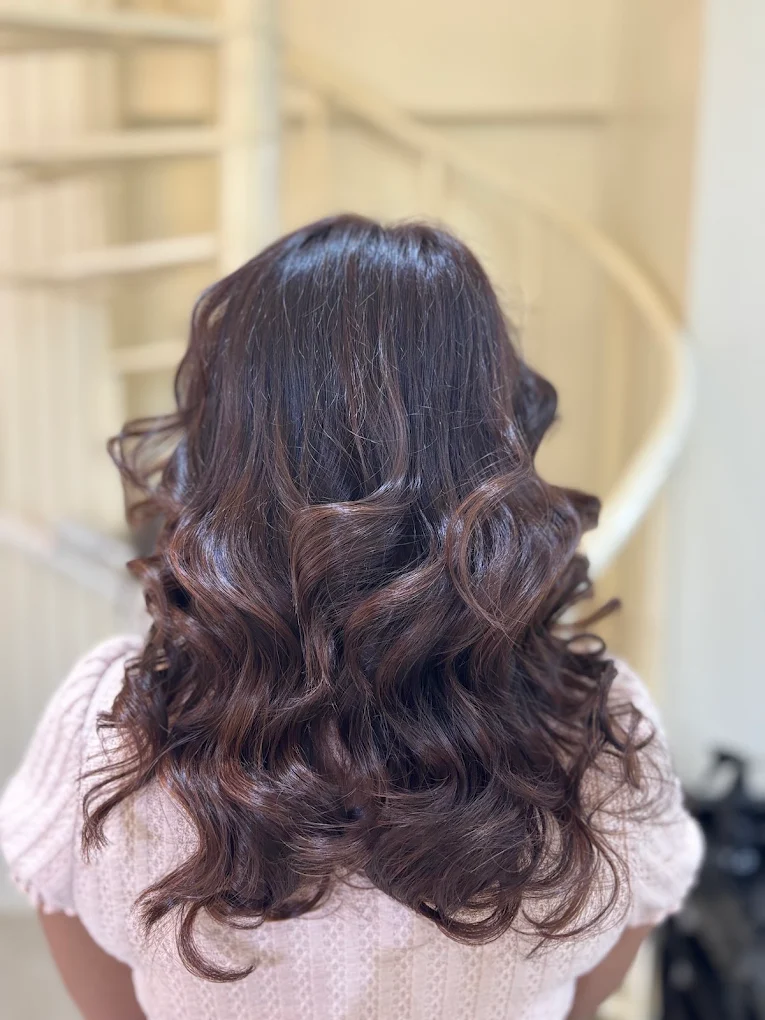 Natural Brown Curls Styling at 24K Springs Salon Pune
